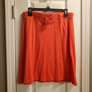 Coral cotton skirt